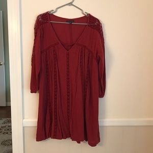 American eagle burgundy lace dress size L